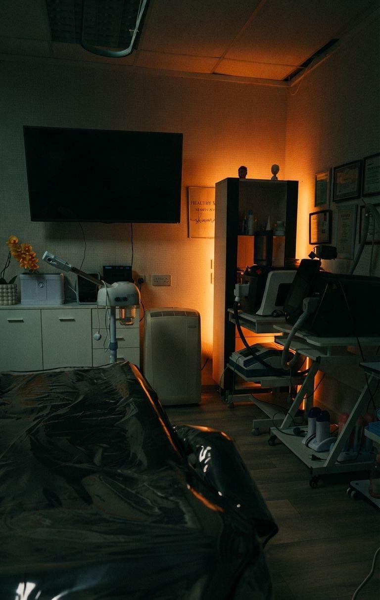 The treatment room at Dahhan's Beauty Salon, Western Way, Exeter